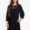 Anna-Kaci Women's Lace Detail Long Sleeve Ruffle Hem Dress - image 2 of 4