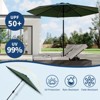 9' Outdoor Patio Umbrella, Outdoor Table Umbrella, Yard Umbrella, Market Umbrella with 8 Sturdy Ribs, Push Button Tilt and Crank - 2 of 4