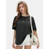 EXLURA Womens Summer Oversized T Shirts Crewneck Loose Workout Short Sleeve Blouse Tops 2025 Y2K Casual Athletic Basic Tee - 2 of 4
