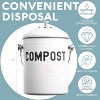 EPICA 1.3 Gallon Stainless Steel Countertop Compost Bin | Odorless Kitchen Composter with Lid & Filters - 3 of 4