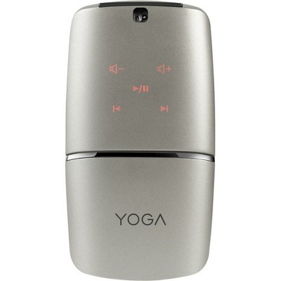 Lenovo Wireless YOGA Silver Mouse - Optical - Wireless - Bluetooth/Radio Frequency - Silver - USB - 1600 dpi - TouchPad - 4 Button(s)