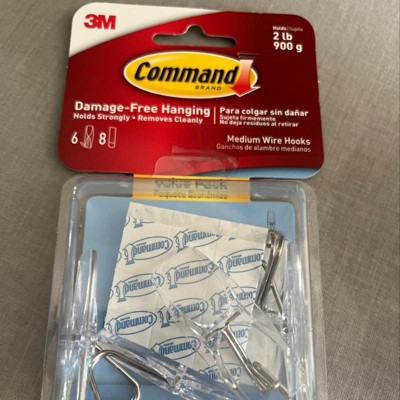 COMMAND MEDIUM WIRE HOOKS PACK OF 2