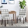 Set Of 2 Fabric Dining Chairs,Nailhead Accents Chairs With Upholstered Seating And Tapered Legs,Wooden Armless Kitchen Chair-Coolbibila - 3 of 4