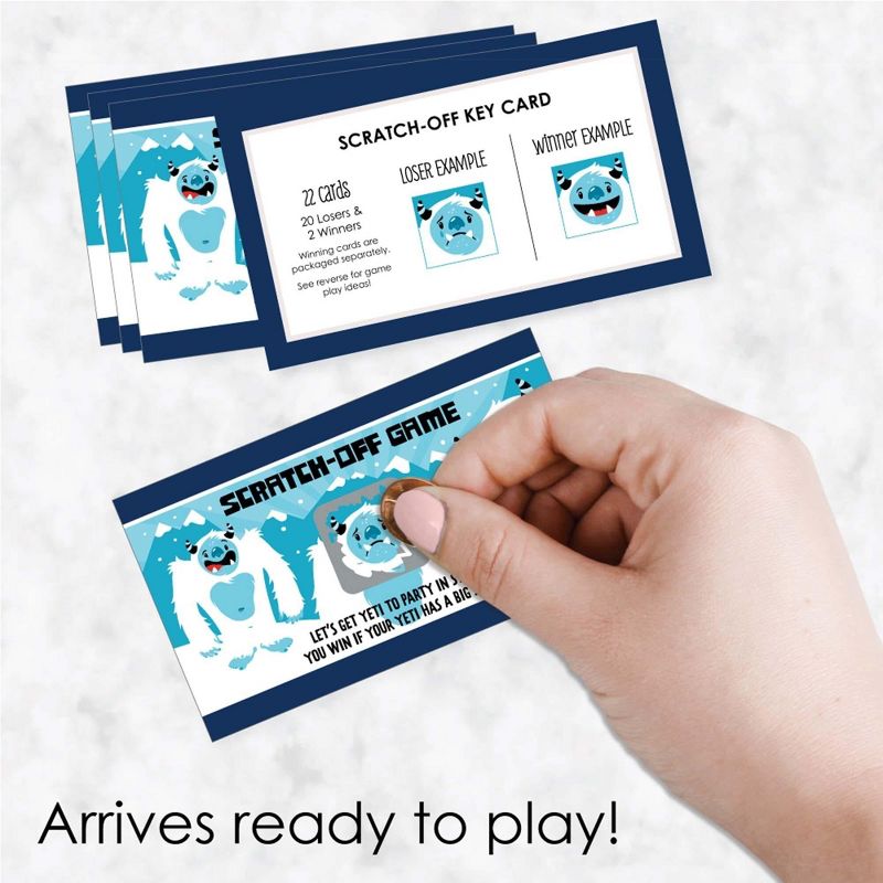 Big Dot of Happiness Yeti to Party - Abominable Snowman Party or Birthday Party Game Scratch Off Cards - 22 Count, 2 of 7