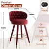 MOONMISS 2PCS 360 degrees Counter Height Bar Stools  for Kitchen Counter Solid Wood Legs with a fixed height - 3 of 4