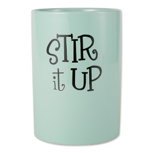 Design Imports Aqua Stir It Up Ceramic Utensil Holder - 1 of 4