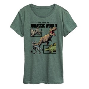 Men's - Jurassic Park - Welcome To Jurassic World Dino Short Sleeve Graphic T-Shirt - 1 of 4