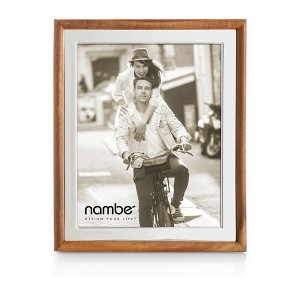 Nambe Hayden Picture Frame, 8" x 10”, Vintage and Contemporary Design, Made of Silver Plate, Acacia Wood, and Glass - 1 of 1