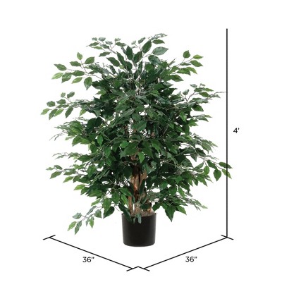 Elegant Silk Ficus 47" Floor Plant with Realistic Dragonwood Trunk