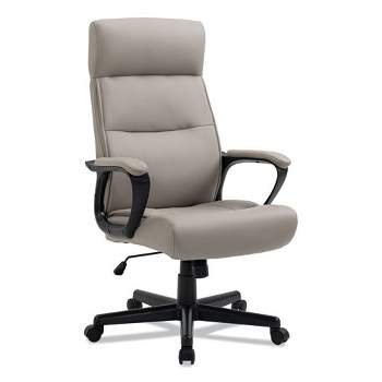 Alera Alera Oxnam Series High-Back Task Chair, Supports Up to 275 lbs, 17.56" to 21.38" Seat Height, Tan Seat/Back, Black Base
