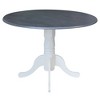 42" Jaylen Dual Drop Leaf Dining Table with 4 Splat Back Chairs - International Concepts: Compact, Hardwood - image 3 of 4