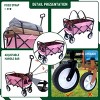YONWAY Foldable Wagon Cart with Strapping System, Beach Wagon, Utility Cart,for Camping Shopping Sports Gardening Fishing Supports 225 Lbs - 2 of 4
