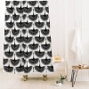 Deny Designs Caroline Okun Majestic Crane Shower Curtain Black : Microfiber, Machine Washable, Non-Slip Backing - 2 of 3