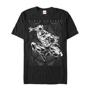 Men's Marvel Black Panther Geometric Pattern T-Shirt - 1 of 4