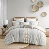 PAGED Full/Queen Comforter Set 3 Piece Chenille Bedding Sets, Cotton Printed Bed in a Bag with 1 Quil and 2 Pillowcases for Bedroom - 2 of 4