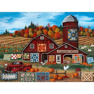 Sunsout Pumpkin Patch Farm Quilts 1000 pc   Jigsaw Puzzle 32744