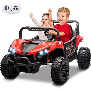 24v Ride On Toys for Big Kids - 2 Seater Kids UTV w/Parent Remote, 3.1 MPH, Music, LED Lights & Seat Belts - Over 3 Years - 1 of 4