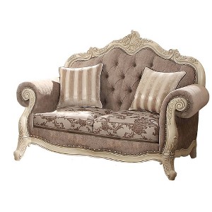 Acme Furniture 71" Ragenardus Sofa Gray Fabric/Antique White - 1 of 4