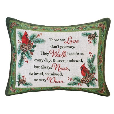 Collections Etc Heartwarming Those We Love Cardinal Accent Pillow, Machine Washable Cover
