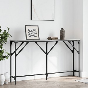 Clihome Entryway Console Table with Adjustable Feet, Industrial Design for Modern Living Room & Hallway - 1 of 4