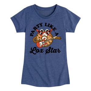 Girls' - Instant Message - Party Like A Lox Star Fitted Short Sleeve Graphic T-Shirt - 1 of 4
