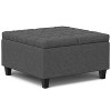 NicBex Square Linen Storage Ottoman Bench,Storage Ottoman with Lift Lids and Stitched Tuft Design,Modern Storage Bench for Living Room,Bedroom - 4 of 4