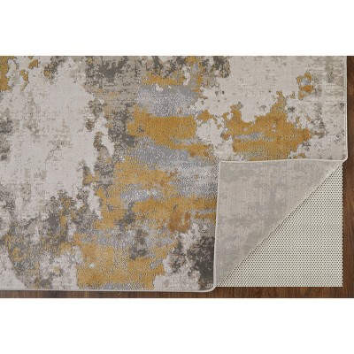 Gray Rectangular Hand-knotted Synthetic Easy Care Area Rug