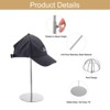Unique Bargains Stainless Steel Adjustable Height Hat Stand Holder Wigs Display Rack - 4 of 4