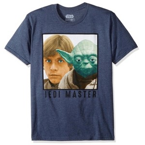 Star Wars Shirt Men's Yoda Luke Skywalker Jedi Master Short Sleeve T-Shirt Tee - 1 of 3