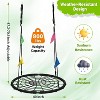 Hotraffy Spider Web Tree Swing, 40 inch Outdoor Saucer Net Swing, with Tree Hanging Straps, 800lbs Weight Capacity, for Backyard and Playground - 4 of 4