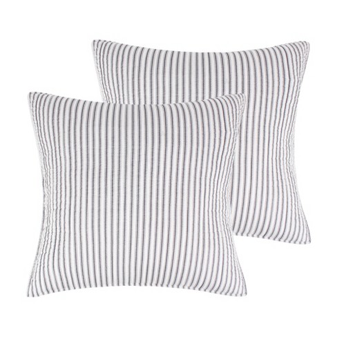 Tobago Stripe Charcoal Euro Sham Set Two Euro Shams Levtex Home Target