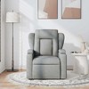 vidaXL Light Gray Fabric Recliner Chair, 6-Point Vibration Massage, Adjustable Backrest & Footrest - 3 of 4