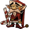 Men's Design By Humans The Candy Cane Elf By HawksAerie T-Shirt - 2 of 4