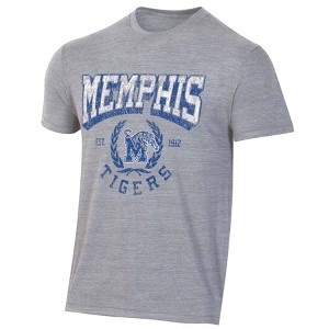 NCAA Memphis Tigers Men's Gray Triblend T-Shirt - 1 of 3