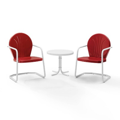 Griffith 2pc Outdoor Conversation Set - Bright Red - Crosley