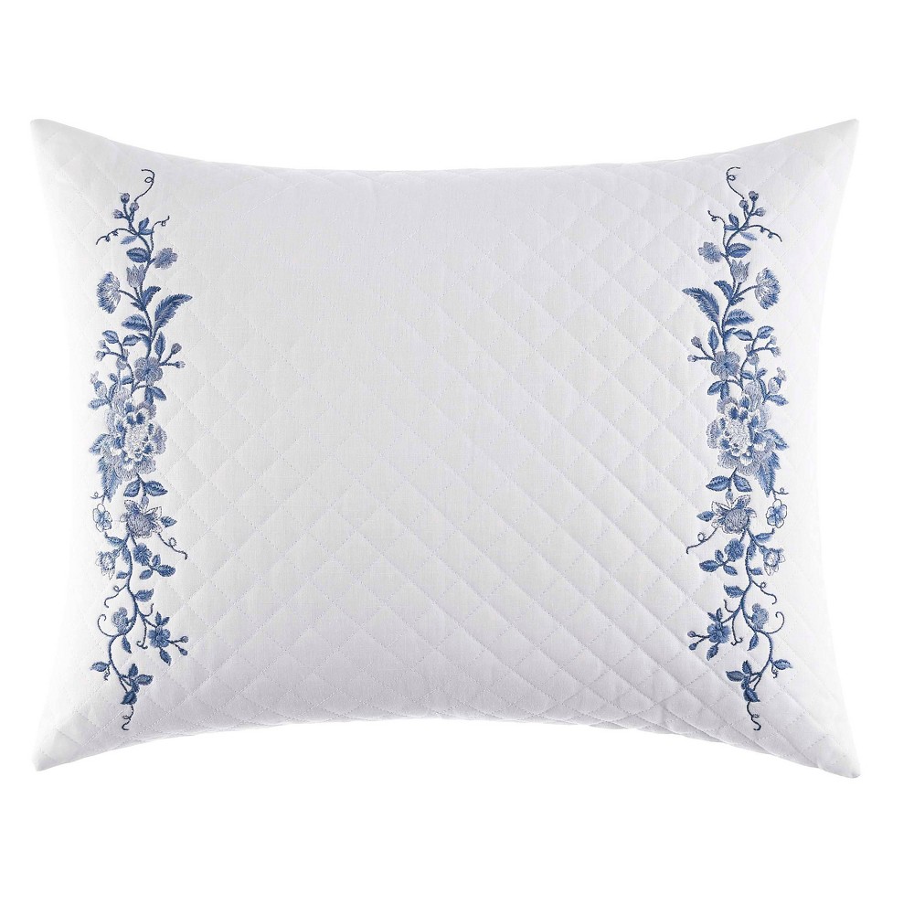 Photos - Pillow 16"x20" Charlotte China Throw  Blue - Laura Ashley