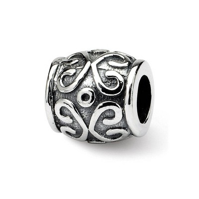 Black Bow Jewelry Sterling Silver Scroll Bali Bead Charm
