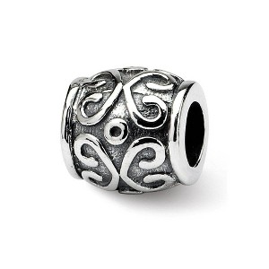 Black Bow Jewelry Sterling Silver Scroll Bali Bead Charm - 1 of 3