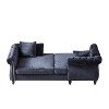 81-inch Chenille Face-to-Face Chaise Lounge with Two Pillows, Nailhead Trim, Button Tufted Design, and Rolled Arms for Lounge, Living Room, and Office - 2 of 4