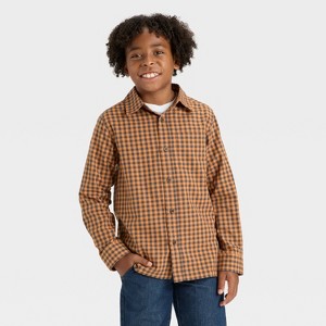 Boys' Long Sleeve Button-Down Shirt - Cat & Jack™ - 1 of 3