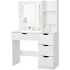 Makeup Vanity with Mirror, 12 LED Lights and Power Outlet, 3 Adjustable Lighting Modes and Brightness Levels for Bedroom - 2 of 4