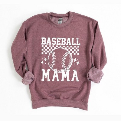 Simply Sage Market Women's Graphic Sweatshirt Checkered Baseball Mama