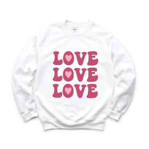 Simply Sage Market Women's Graphic Sweatshirt Love Love Love - 1 of 4