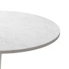 Modern Octagonal Coffee Table with Printed White Marble Table Top, Metal Base, for Dining Room, Kitchen, Living Room, CENGHU Bistro Table - 4 of 4