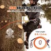VEVOR Steel Core flipline, 1/2" x 8' Arborist Flipline, Flip Line for Tree Climbing with Alloy Steel Snap Hook, Aluminum Alloy Carabiner, Orange - 3 of 4