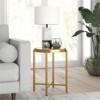 Round Metal Brass Finish Side Table - Henn&Hart - 4 of 4