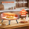 VEVOR 12" Electric Pizza Oven Countertop, Stainless Steel Pizza Maker Machine with Pizza Stone and Spatula, Heats up to 850°F - 4 of 4