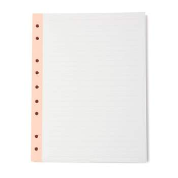  6-Ring A6 Binder/Planner Refill Paper, 6 Hole,6 3/4 x 4 1/8  Inches Refillable White Paper for Loose Leaf Binder Notebook Diary Traveler  Journal Inserts, 80 Sheets/160 Pages,Lined : Office Products