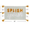 Storied Home Splish Splash Embroidered Cotton Blend Bath Mat with Tassels - 2 of 4