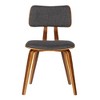 Armen Living,Jaguar Mid-Century Dining Chair in Walnut Wood and Charcoal Fabric - 2 of 4